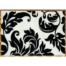Black & White Hand Tufted Area Carpet,  Size- 8 X 12