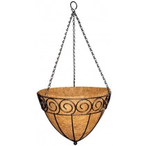 12" Scrolled Cone Shaped Hanging Basket