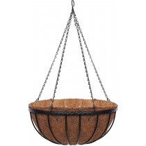 14" Metal Hanging Planter Basket with Coco Coir Liner