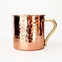 Copper mug with hammered 