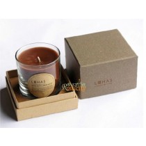 Brown Color Scented Glass Jar Candles