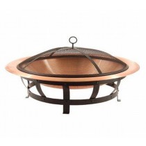 Copper Bowl With Iron Decorate Stand And Net Cover Fire Pit