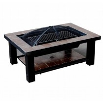 36 Inch Rectangular Fire Pit With Steel Fire Bowl