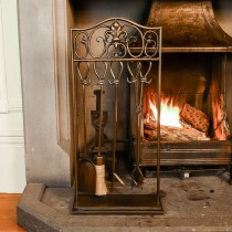 Antique Brass Fireside Companion Set 