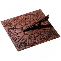 Antique Brown Cast Iron Sundial