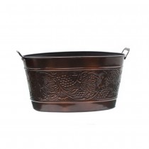 Antique Embossed Vintage Party Tub With Two Handles