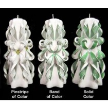 Band Of Color Hand Carved Cut & Curl Candle 