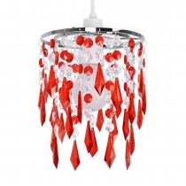 Beautiful Red & Clear Acrylic Droplets Chandelier