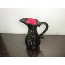 Black Ceramic Jug Style Oil Burner With Handle 