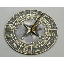 Decorative Antique Brass Horoscope Garden Sundial 