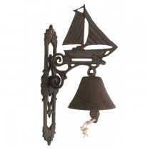 Decorative Rustic Cast Iron Boat Design Garden Bell