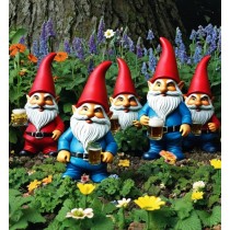 Drunk Whimsical Garden Gnomes