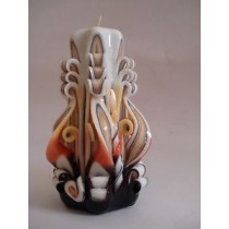 Hand Carved Multi Layered Cut & Curls Candle