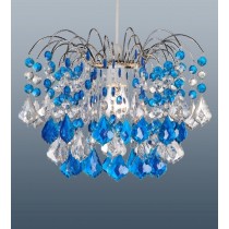 Hanging Azure Blue Crystal Design Chandelier