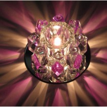 Purple Crystal LED Chandelier