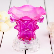 Rose pattern Crystal Aroma Lamp