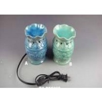 Set Of 2 Colored Ceramic Electric Wax Warmer With line Oil Burner 