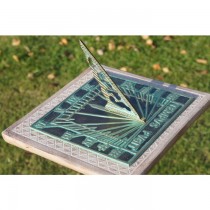 Solid Brass Polished Square Shape Garden Sundial