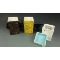 Square 3 Colored Ceramic Electric Wax Warmer Oil Burner(Set Of 3)  