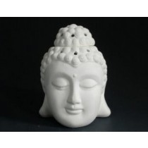 White Ceramic Thai Buddha Head Oil Burner