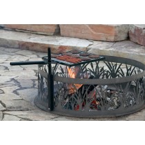 Durable Black Metal Cooking Grill Fire Pit