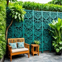 Garden Fence Wall With Intricate And Beautiful Pattern