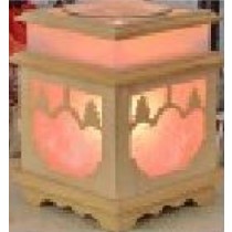 Glass Wooden Aroma Lamp 