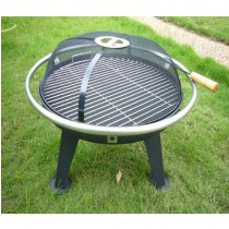 Fire pit for garden with ss safety ring.