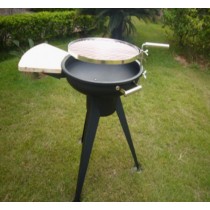 Fire pit for garden patio with cooking grill