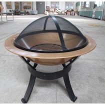Fire pit for garden patio, size 39.5" dia steel fire bowl