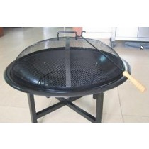 Fire pit for outdoor patio, size 71 x 71 x 54cm