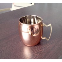 Unique and stylish hammered copper mug 	