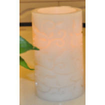 LED candle yellow light with painting