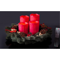 Red Wax Dripping  Melted LED Candles