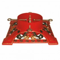 Red Hand Painted 14 Inch Cast Iron Christmas Tree Stand