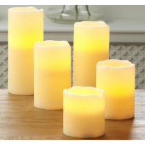 Small Size 3 Waved Top LED Candle