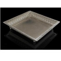 Square Silver Plate Tray