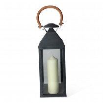 Medium Zinc Venetian Lantern With Wooden Handle